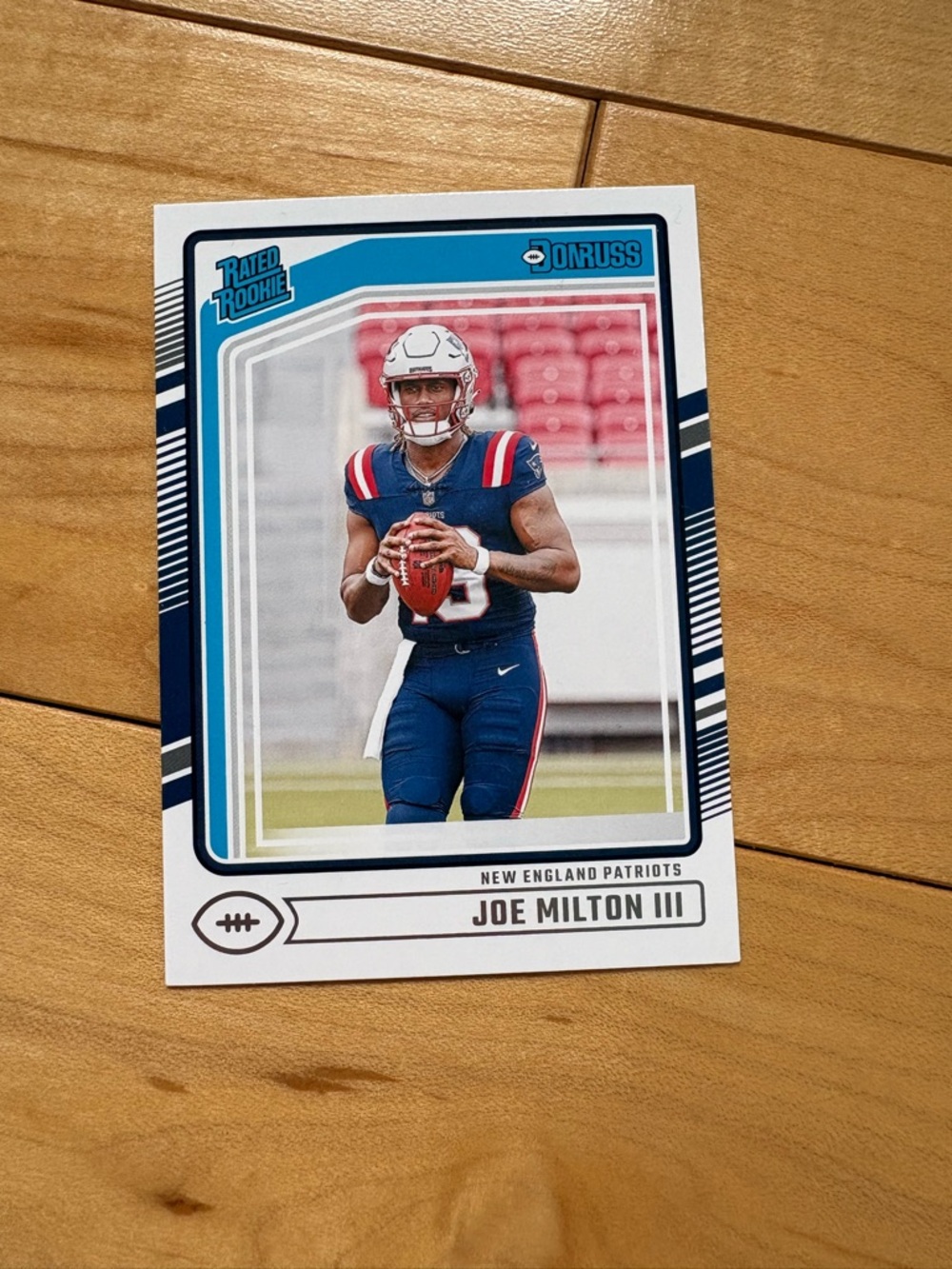 2024 Panini DonRuss Trading Card of Joe Milton III New England Patriots